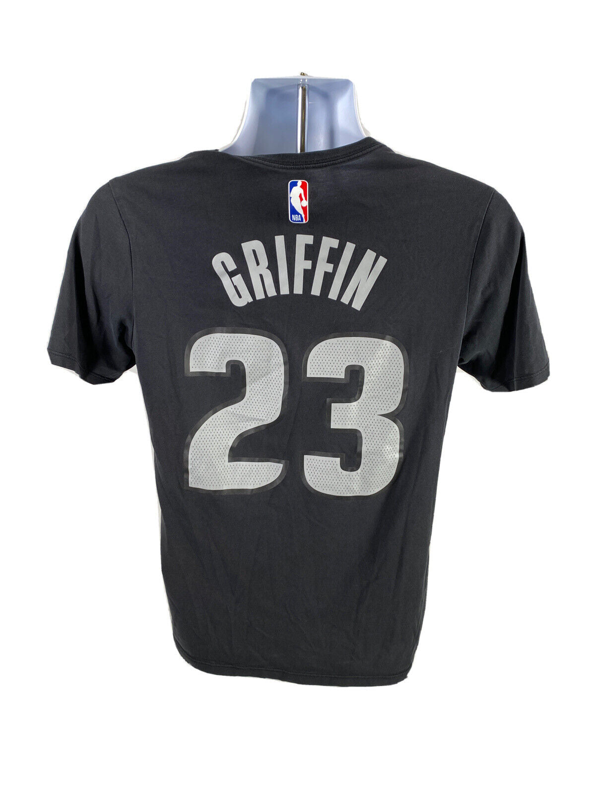 Nike Camiseta negra de manga corta Motor City Griffin #23 para hombre - S