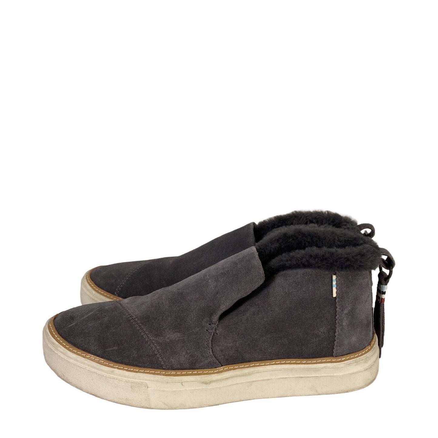 Toms Women's Gray Paxton Suede Slip On Ankle Booties - 8