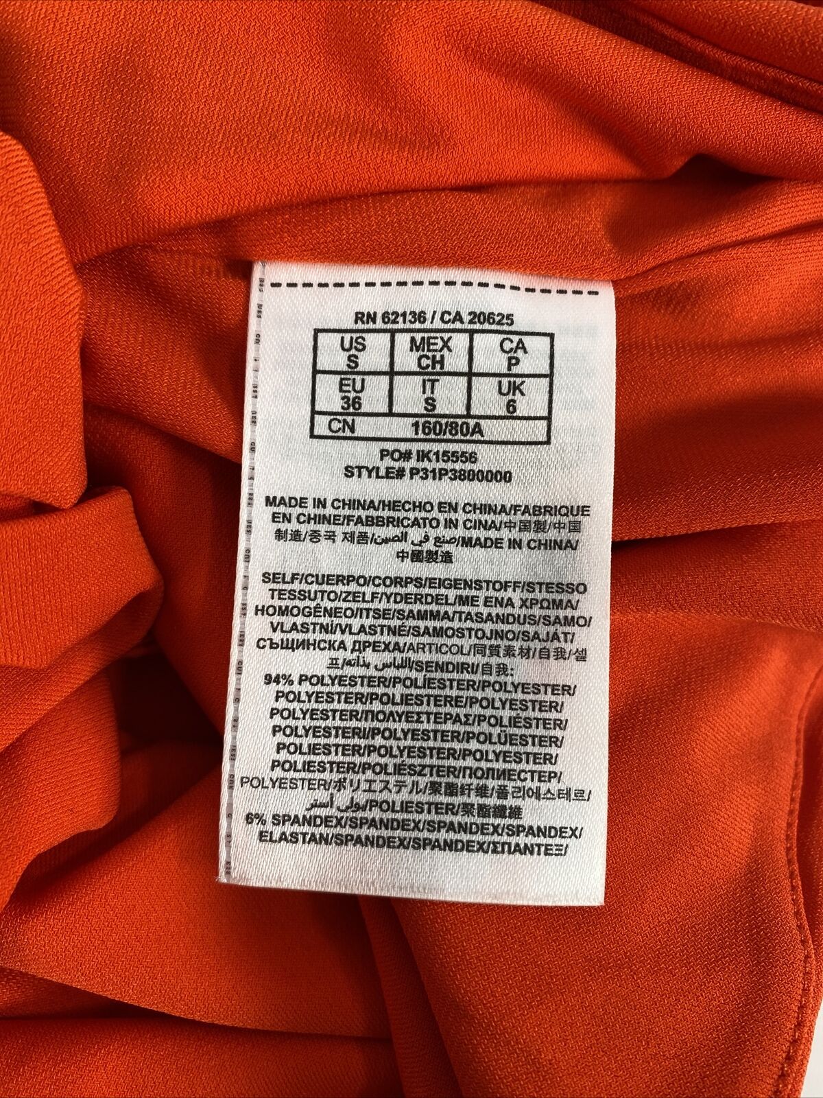 NUEVO Guess by Marciano Camiseta sin mangas con cuello halter naranja para mujer - S