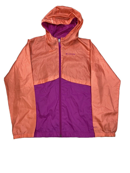 Columbia Girls Purple/Orange Full Zip Windbreaker Jacket - XL (18/20)