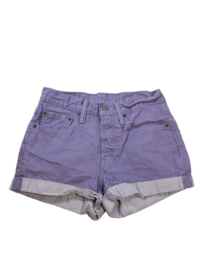 Levi's Women's Purple Cuffed Denim Jean Shorts - 26