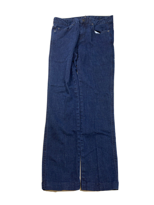 Calvin Klein Jeans ajustados estilo lápiz de mezclilla azul con lavado oscuro para mujer - 28/6