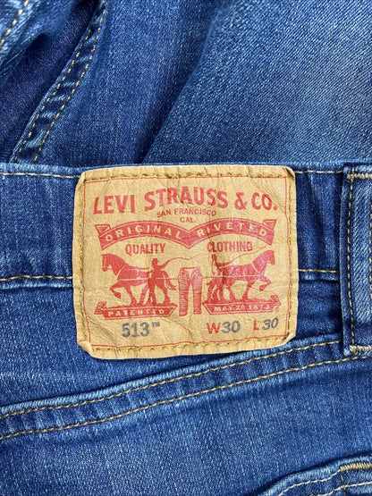 Levis Men's Medium Wash Slim Straight Denim Jeans - 30x30