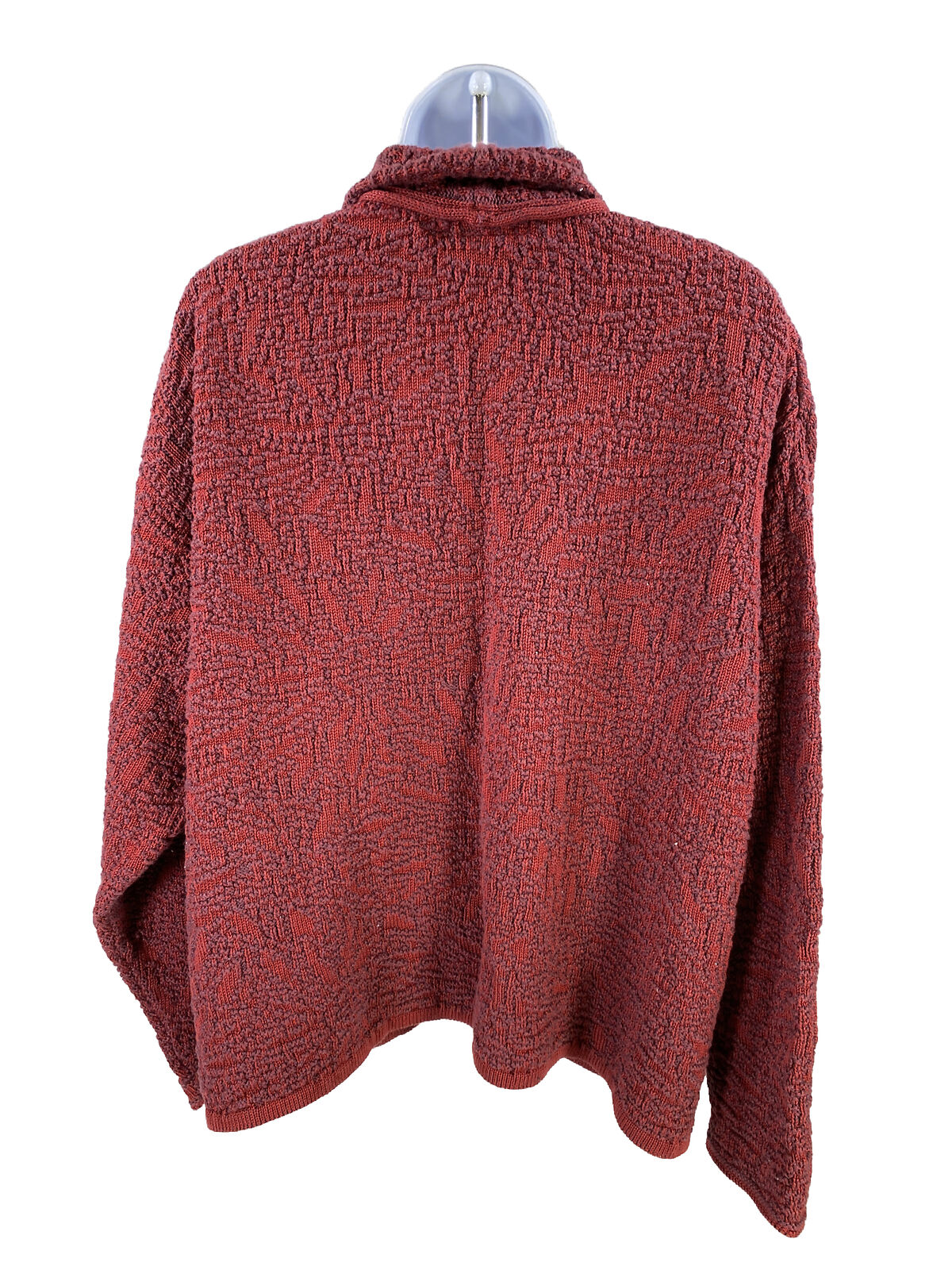 Chris Triola Suéter tipo cárdigan abierto de algodón rojo para mujer - M