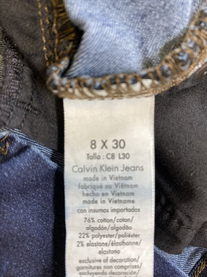 Calvin Klein Women's Dark Wash Slim Straight Jeans - 8