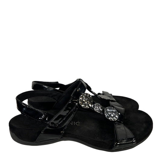 Vionic Women's Black Farra Ankle T-Strap Sandals - 8.5