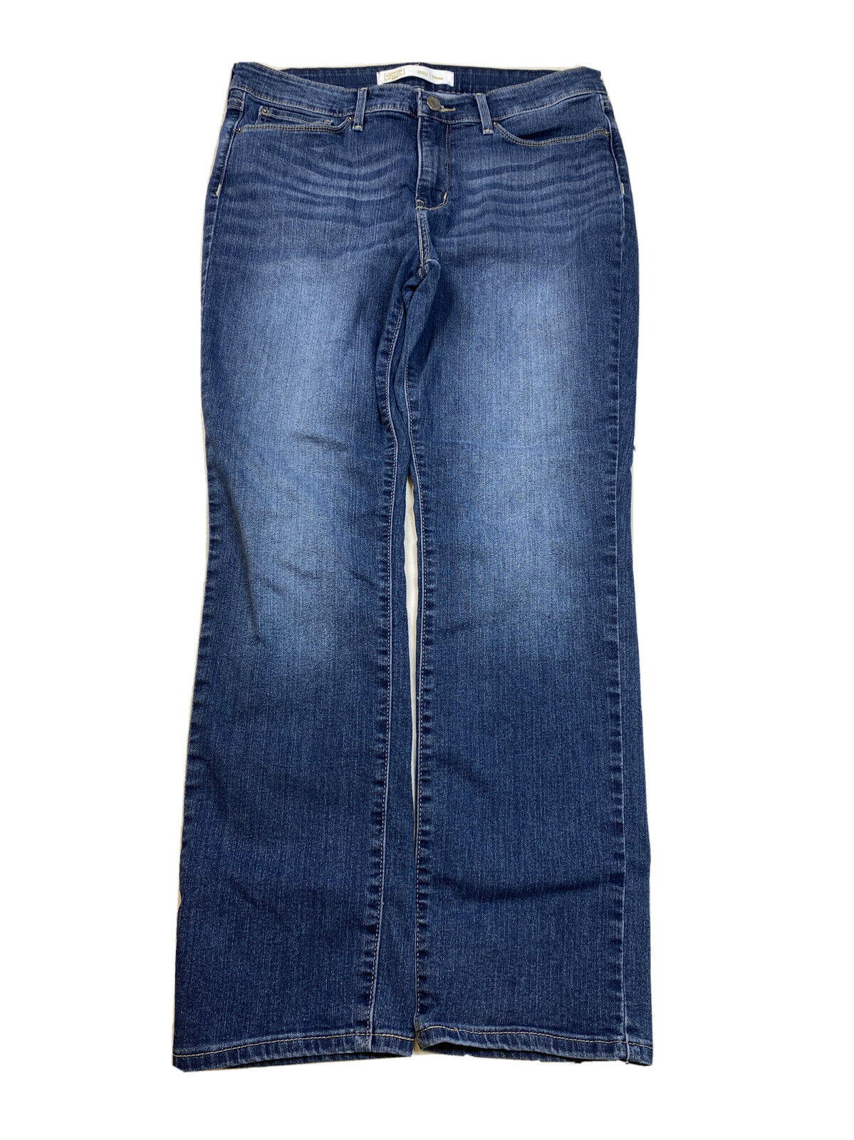 Levis Signature Women's Medium Wash Shaping Straight Jeans - 10 Short