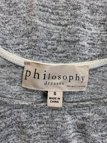 Philosophy Women's Gray Heathered Sleeveless T-Shirt Dress - S