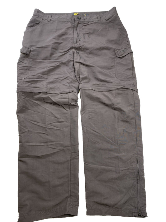 Cabela's Pantalones convertibles de corte clásico marrón para hombre - 36x30