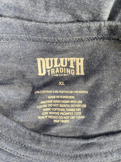 Duluth Men's Navy Blue Long Sleeve Cotton Blend T-Shirt Sz XL