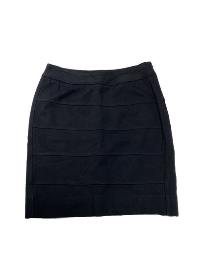 White House Black Market Women's Black Side Zip Pencil Skirt - 2