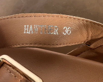 Silent D Women's Brown Leather Hawther Strappy Sandals - 36/ US 5.5