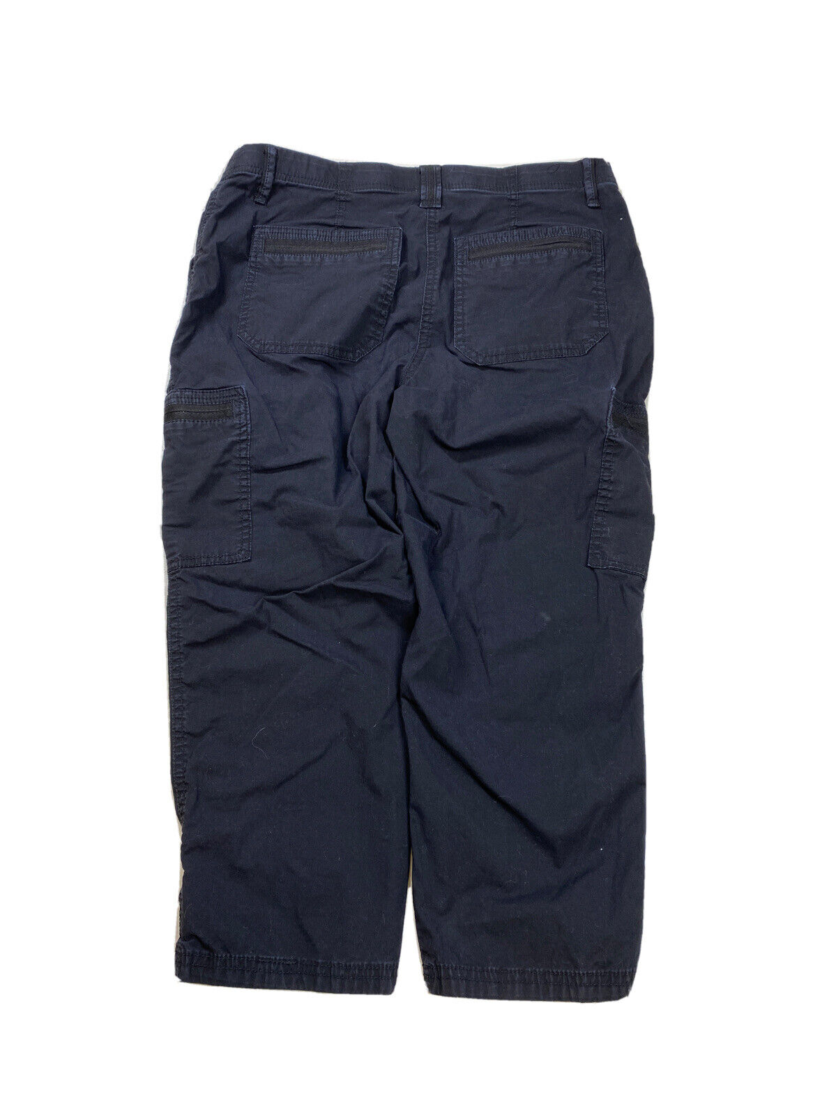 Chico's Women's Navy Blue Cargo Cropped Pants - Petite 0.5/US 6P