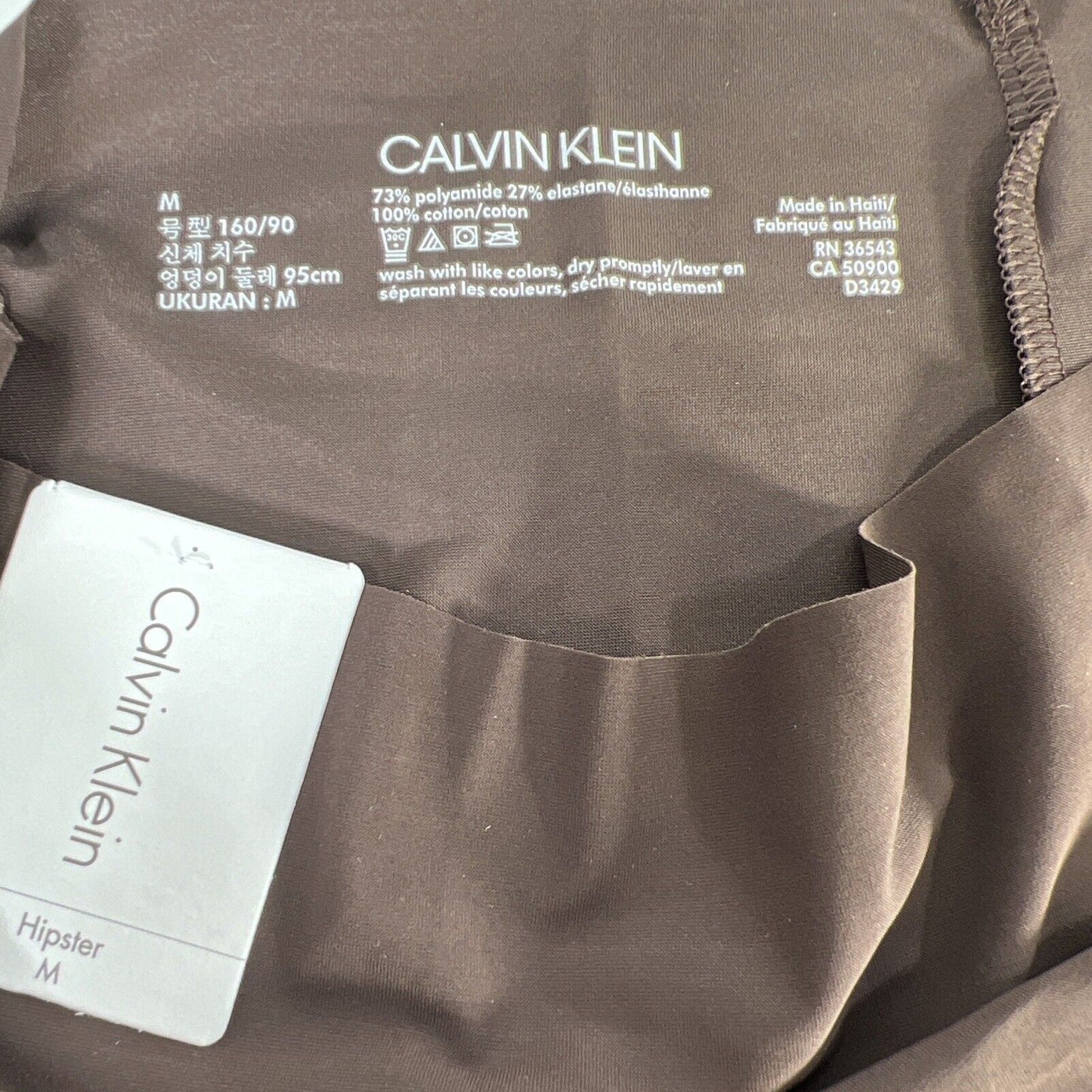 NEW Calvin Klein Women's Brown Invisible Hipster Underwear Lot of 3 - M