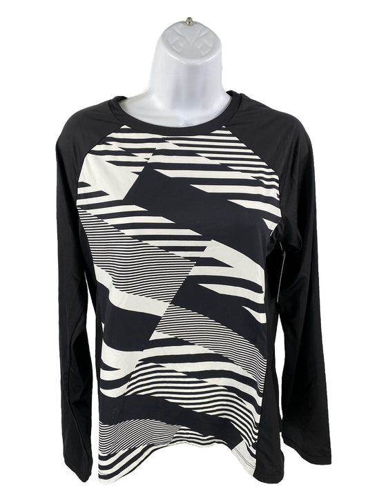 NEW APT.9 Women's Black/White Long Sleeve Athletic Shirt - XL