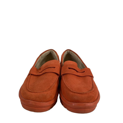 Blondo Women's Orange Suede Waterproof Slip On Loafers - 8.5M