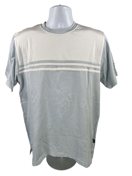 NUEVA camiseta de manga corta azul/blanca Backer BCR para hombre - XL
