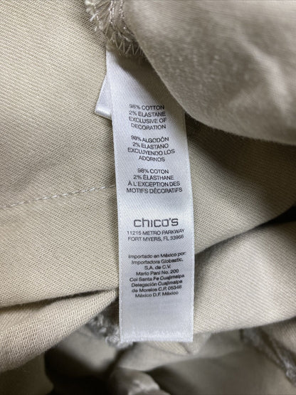 Chico's Platinum Jeans de pierna recta color beige para mujer - 2 (US L/12)