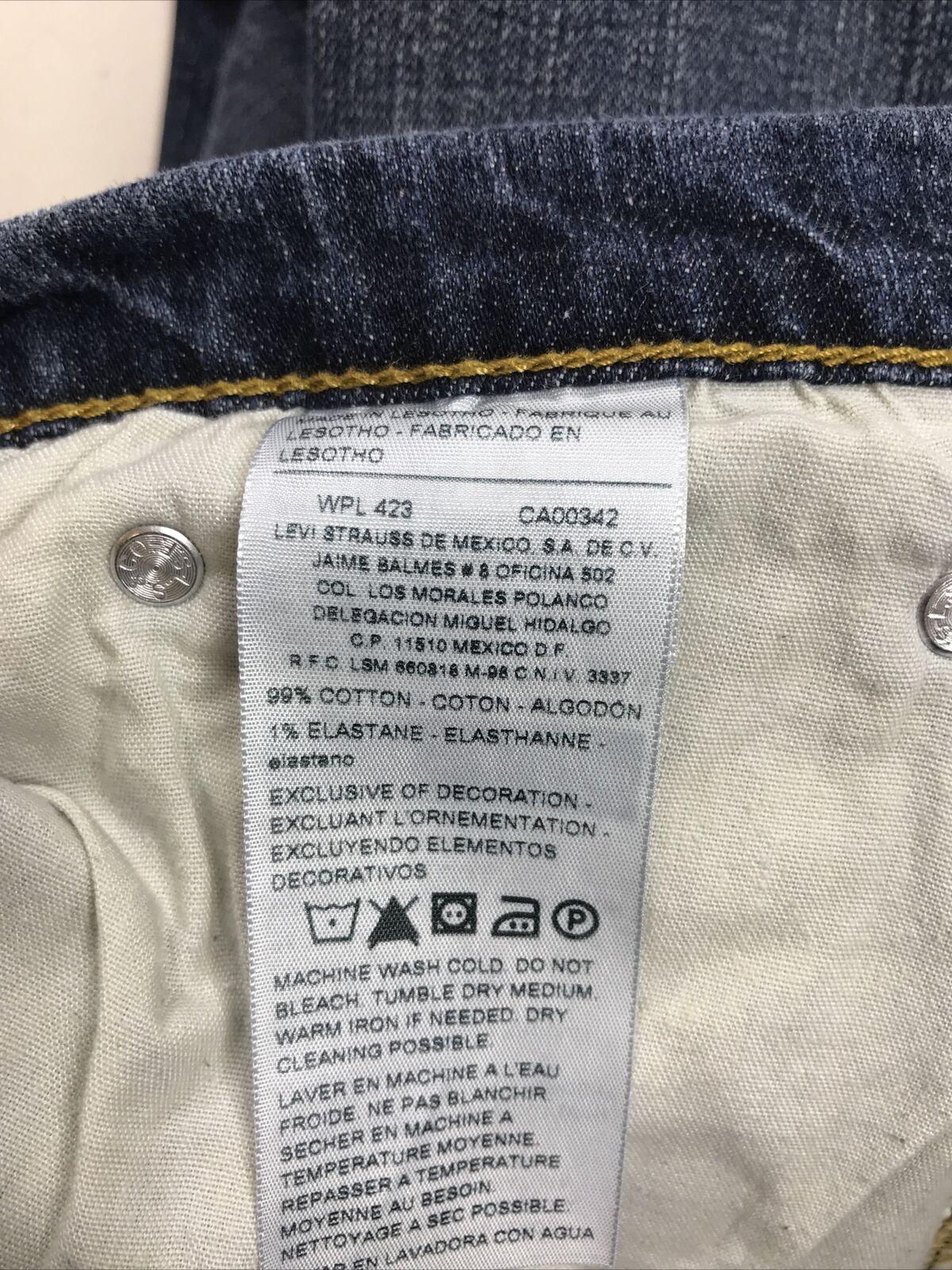 Levi's Men's Dark Wash Signature Straight Denim Jeans - 38x32