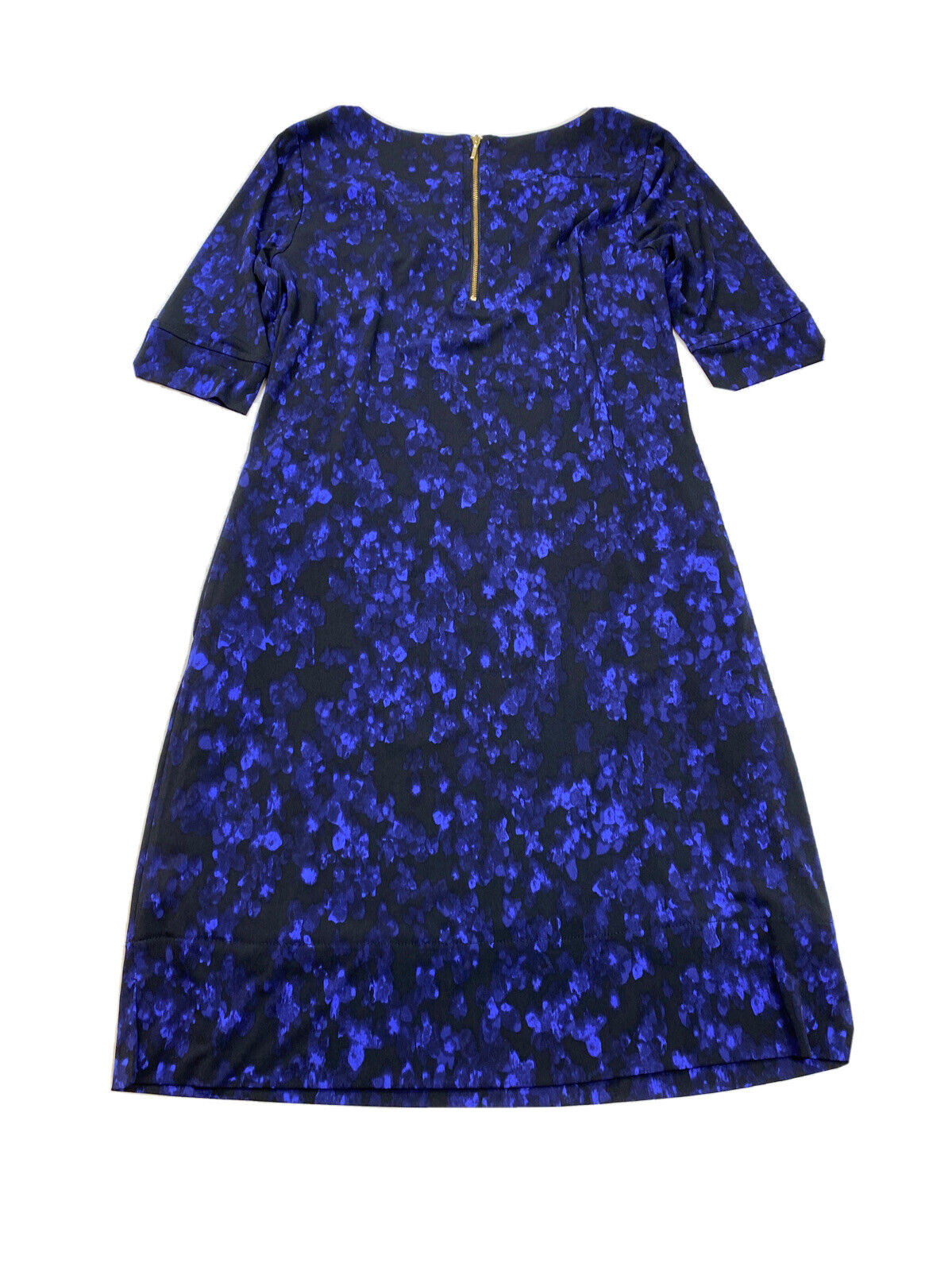 NEW Tahari Women's Black/Blue Short Sleeve Shift Dress W/ Pockets - 2