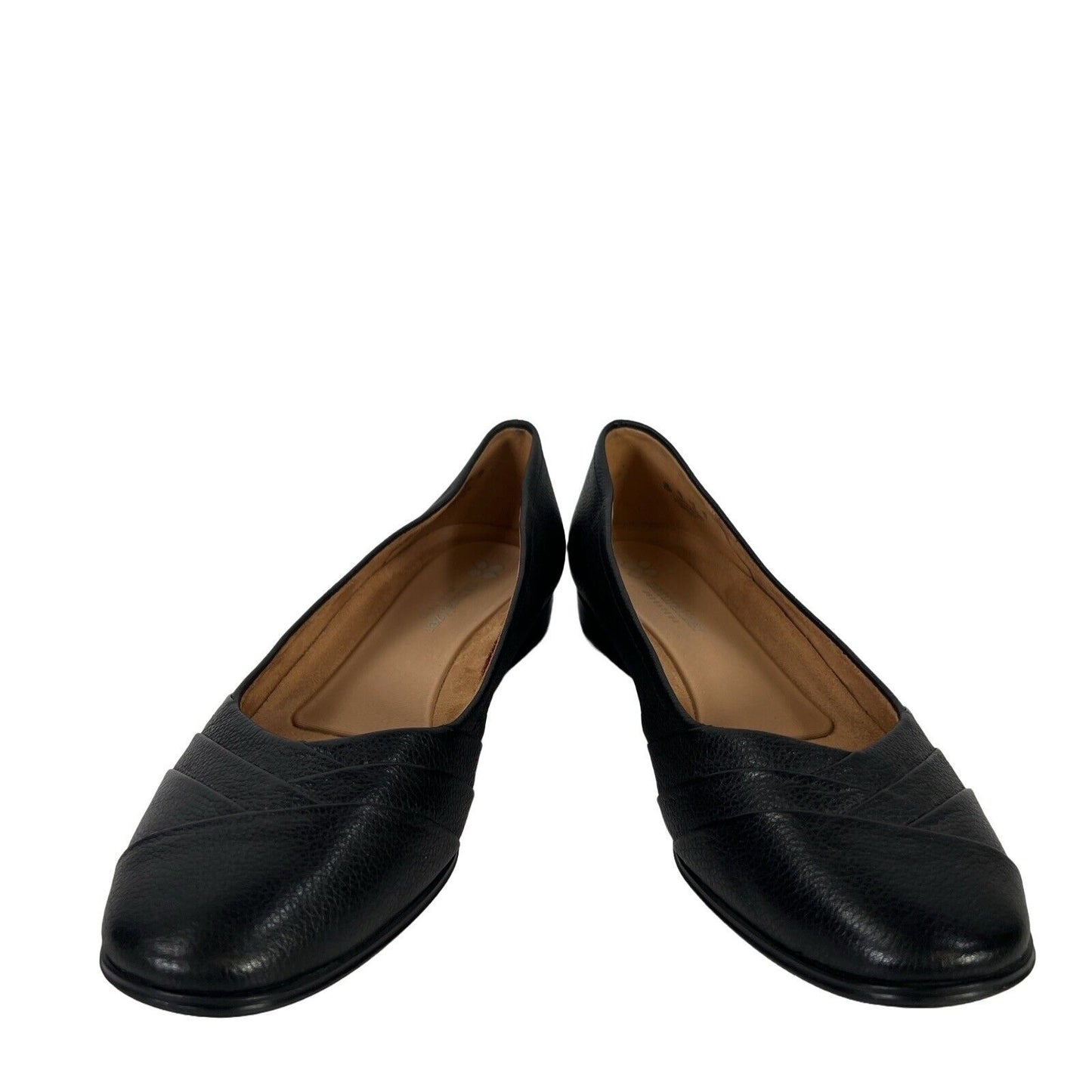 Naturalizer Women's Black N5 Contour Leather Ballet Flats - 10 Narrow