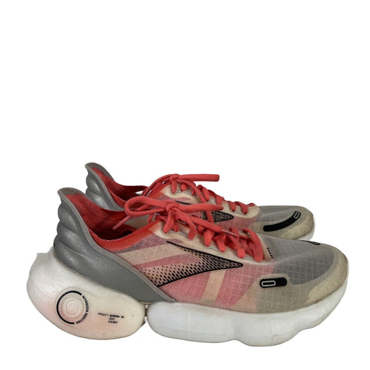 Brooks Women's White/Pink Aurora -BL Lace Up Athletic Shoes - 10