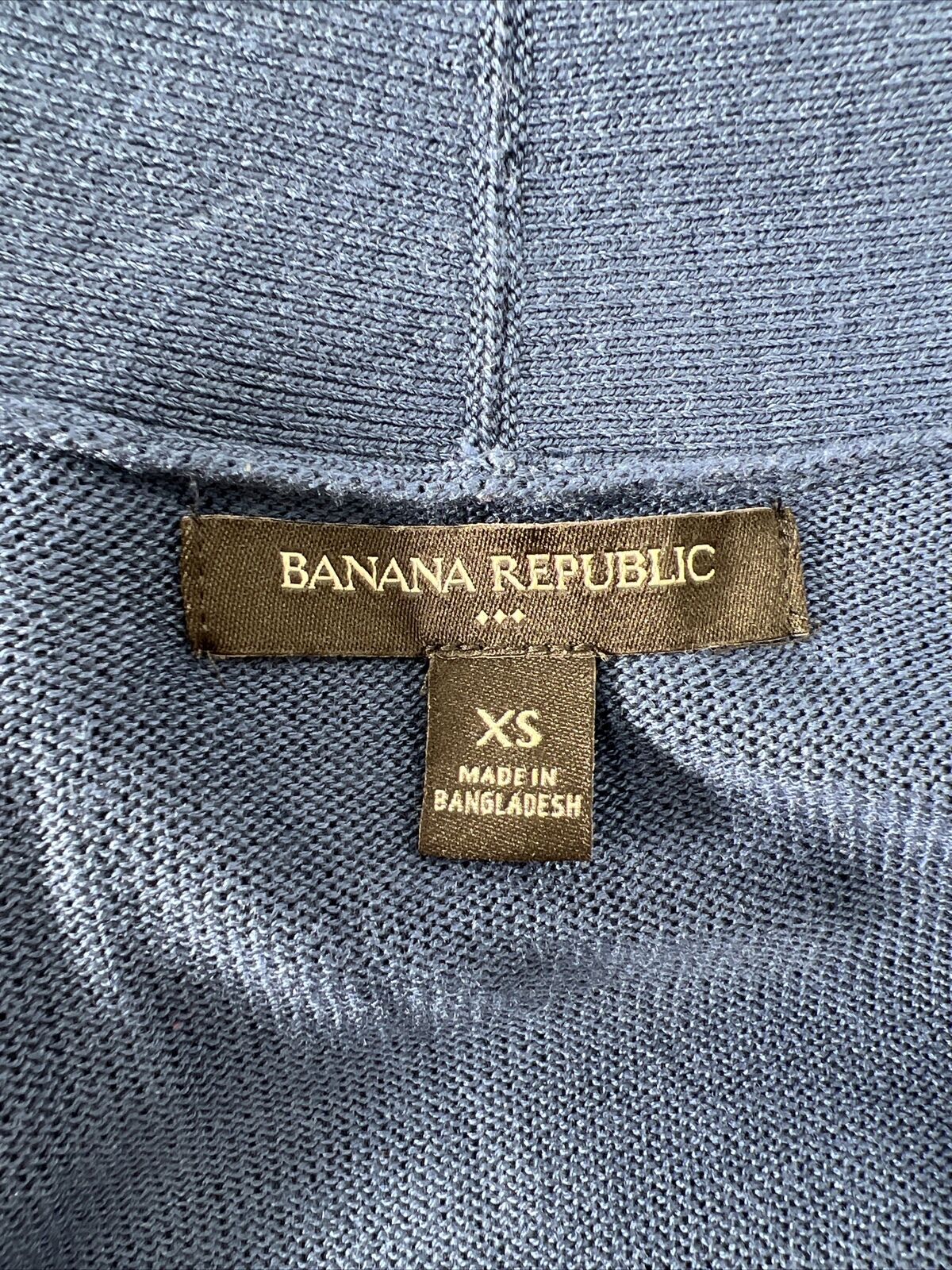 Banana Republic Suéter tipo cárdigan largo azul para mujer - XS