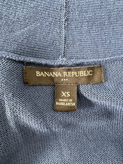 Banana Republic Suéter tipo cárdigan largo azul para mujer - XS