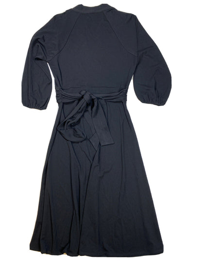 Kenneth Cole Reaction Women's Black Tie Back Stretch A-Line Dress - M