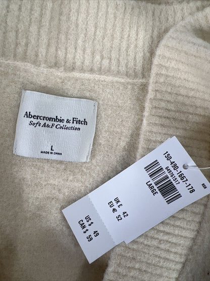 NEW Abercrombie Women's Ivory Soft Collection Sleeveless Sweater - L