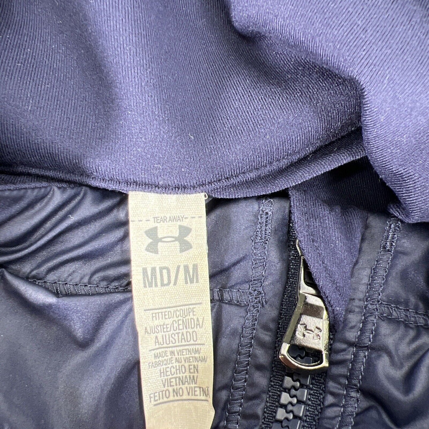 Under Armour Women's Navy Blue Full Zip Warm Up Jacket - M