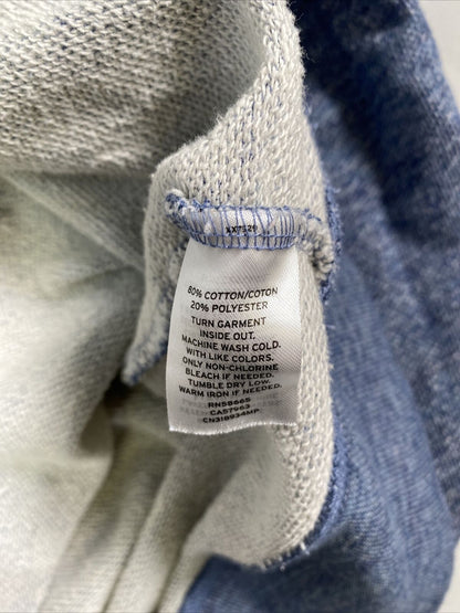 Caslon Sweat-shirt à manches 3/4 en tricot éponge bleu pour femme Sz Petite S