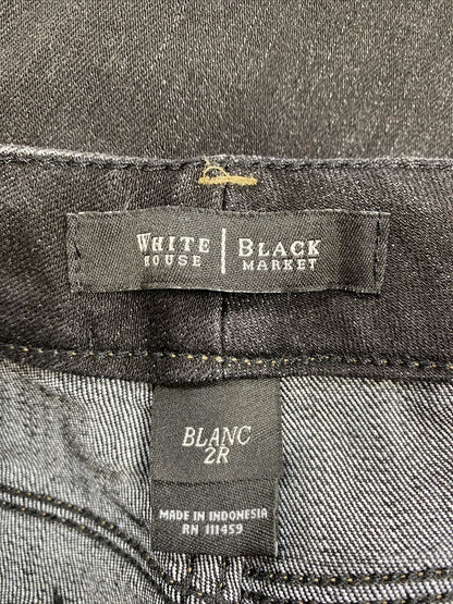 White House Black Market Women's Black Blanc Bootcut Jeans - 2R