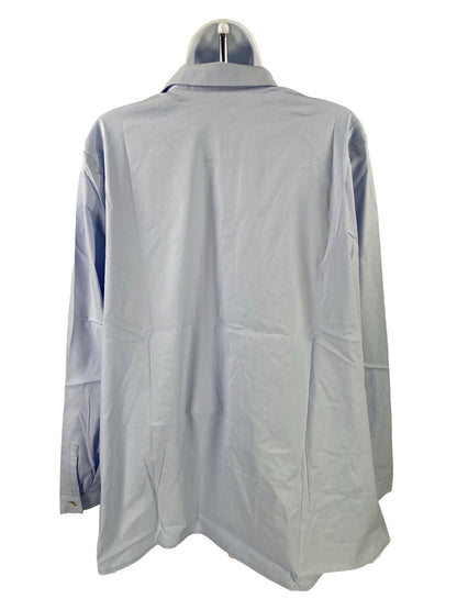 NEW J. Jill Women's Pale Blue Tie Front Button Up Top Shirt - L