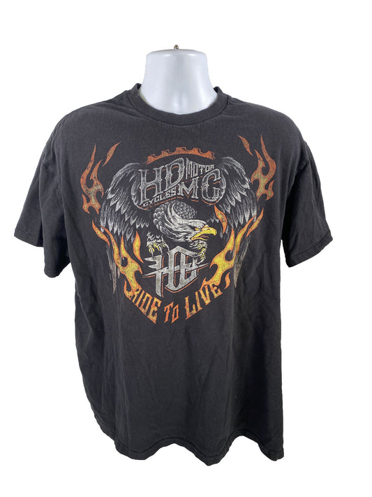 Harley Davidson Mens Black Graphic El Paso Texas Short Sleeve T-Shirt -XL