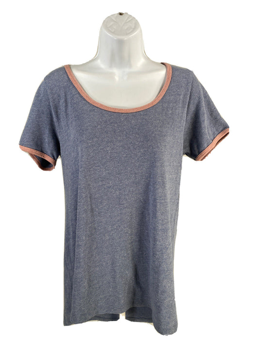 NOUVEAU T-shirt classique en tricot bleu à manches courtes pour femme Lularoe Sz S