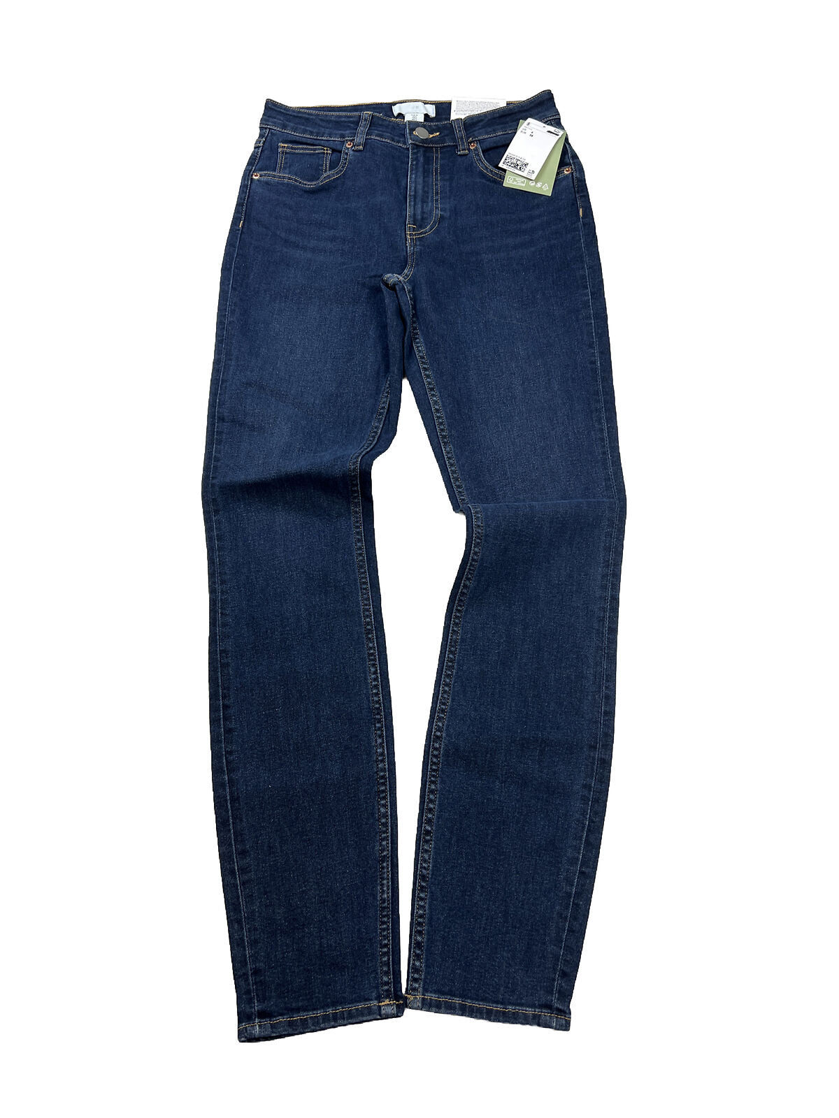 NUEVOS jeans ajustados elásticos con lavado oscuro para mujer H and M - 6