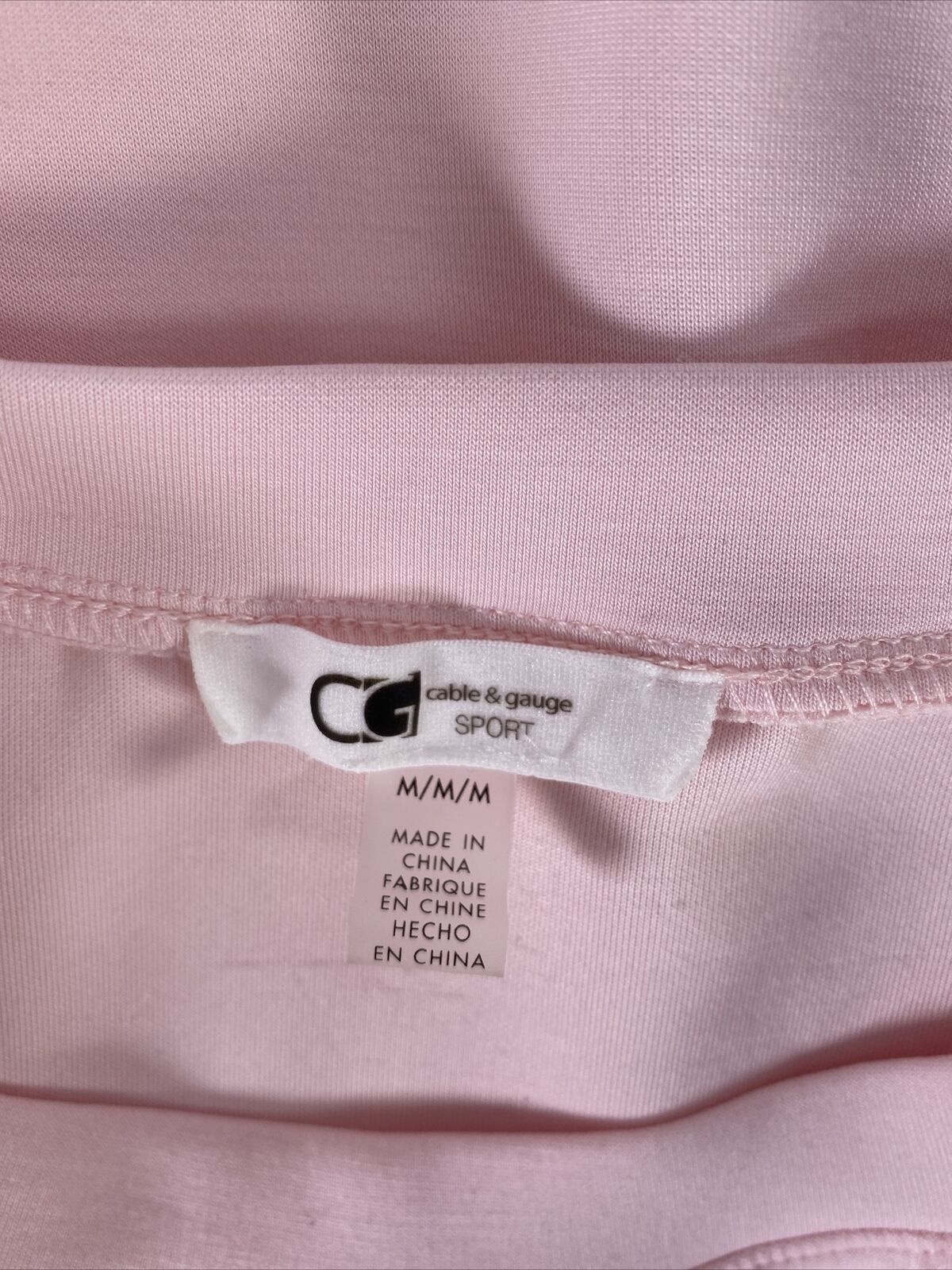 Cable & Gauge Sport Women's Pink Long Sleeve Crewneck Sweatshirt - M