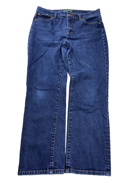Lauren Ralph Lauren Women's Dark Wash Classic Straight Jeans - Petite 12P
