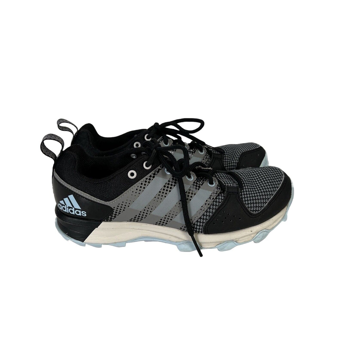 adidas Women's Black/Blue Galaxy Trail Lace Up Athletic Shoes - 7.5