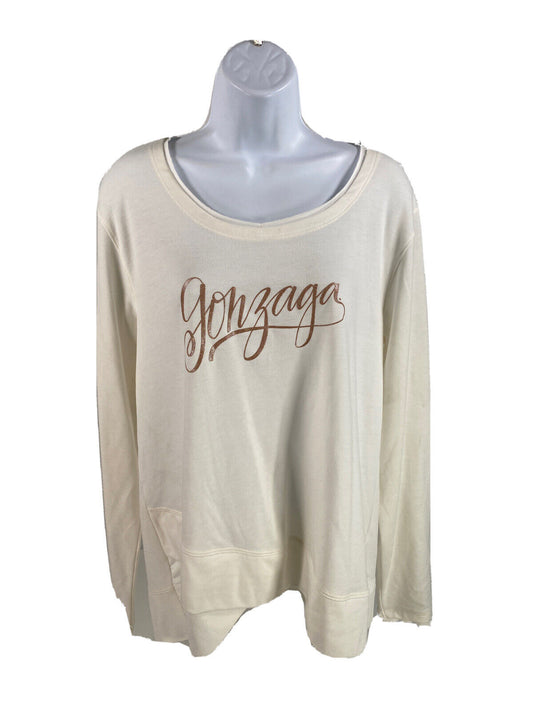 NEW Gear Women's White Knit Gonzaga Chicago Sweatshirt - M