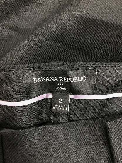 NEW Banana Republic Women's Black Logan Trouser Dress Pants - 2