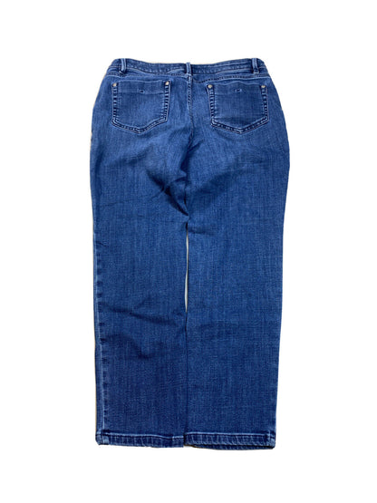 J.Jill Women's Medium Wash Authentic Fit Slim Ankle Jeans - 8 Petite