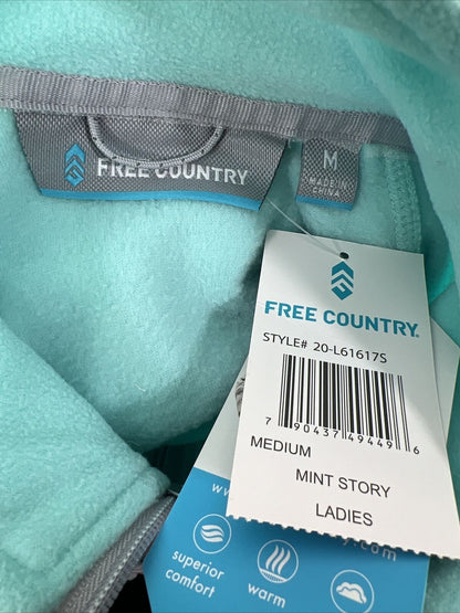 NEW Free Country Women's Blue Micro Fleece Jacket - M
