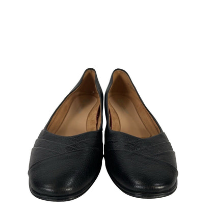 Naturalizer Women's Black N5 Contour Leather Ballet Flats - 10 Narrow
