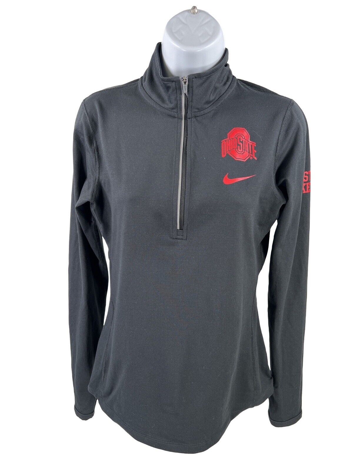 Nike Camiseta deportiva de manga larga Ohio State Dri-Fit negra para mujer - S