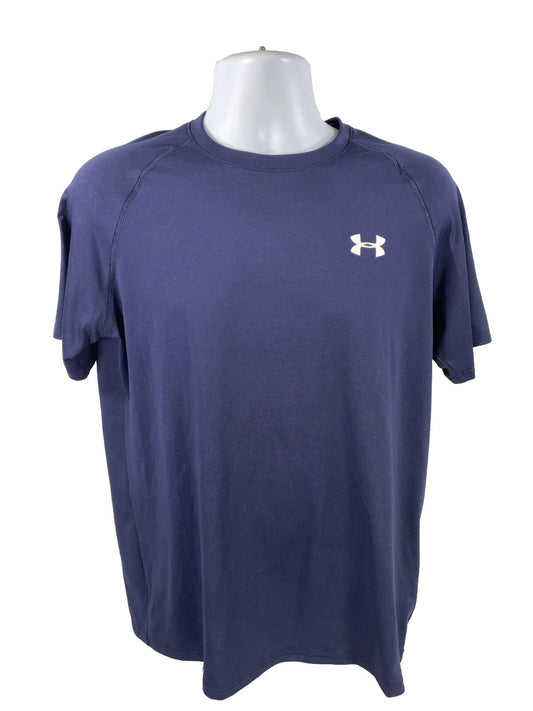 Under Armour Men's Navy Blue Short Sleeve Heatgear Athletic Shirt - M