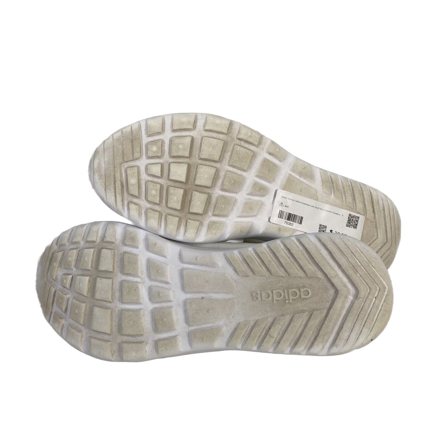 Adidas Zapatillas QT Racer Comfort con cordones Cloadfoam blancas para mujer - 9