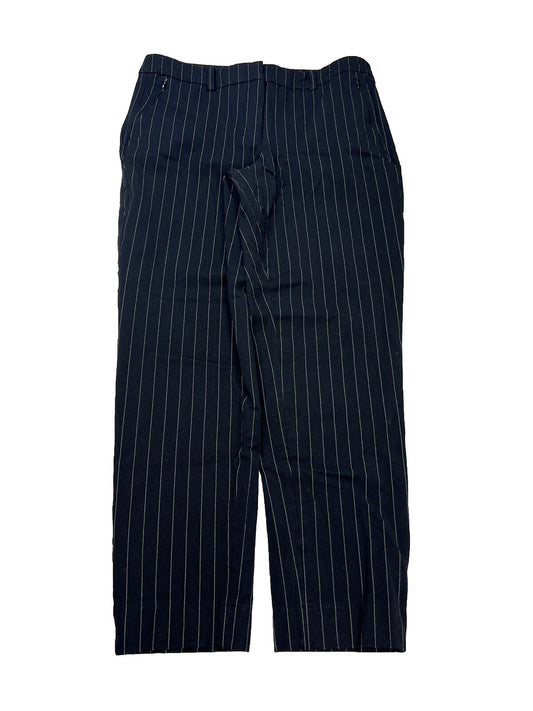 White House Black Market Pantalones de vestir tobilleros delgados con rayas negras para mujer -6