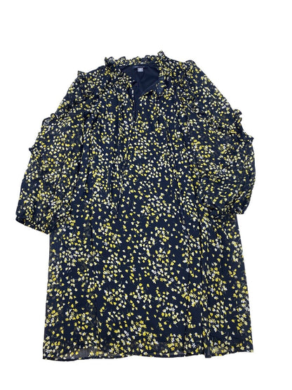 Tommy Hilfiger Vestido recto floral azul/amarillo para mujer - 16